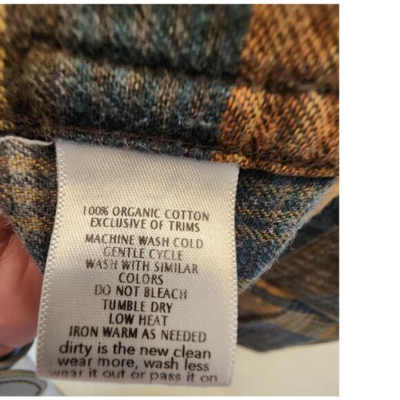 Toad & Co Men's Plaid Flannel Button Up SZ XL Organic Cotton - Picture 6 of 9